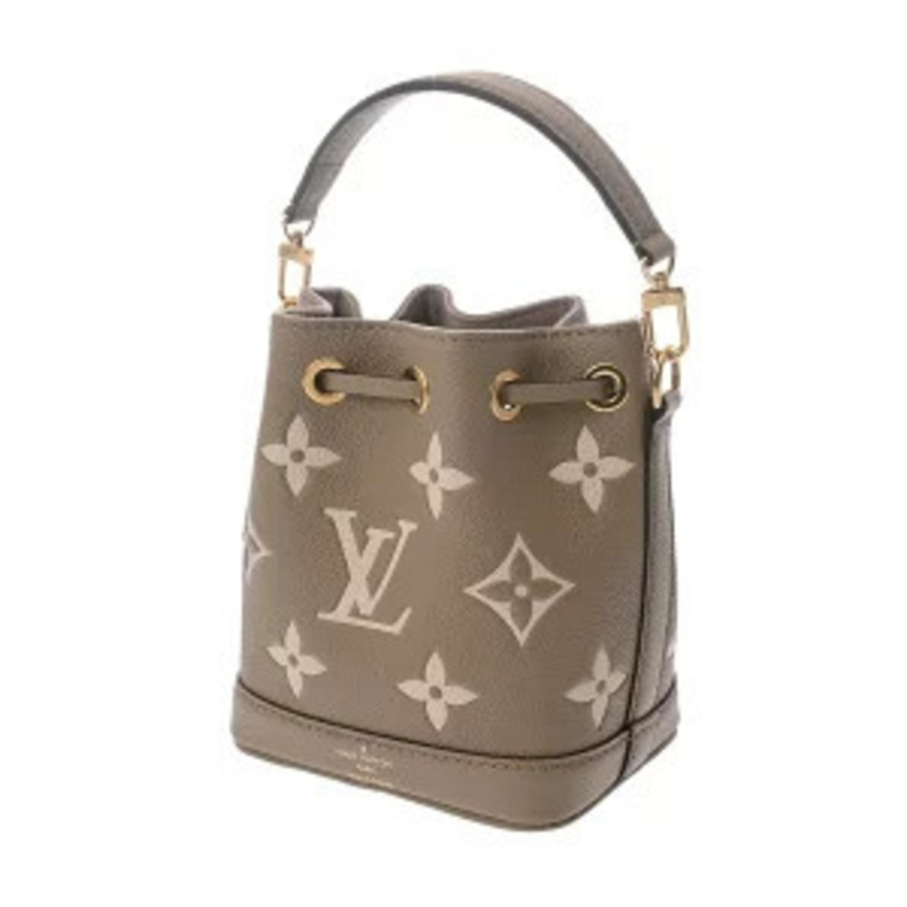 Louis Vuitton Monogram Empreinte Tourterelle Cream Bag Bicolor Shoulder Leather